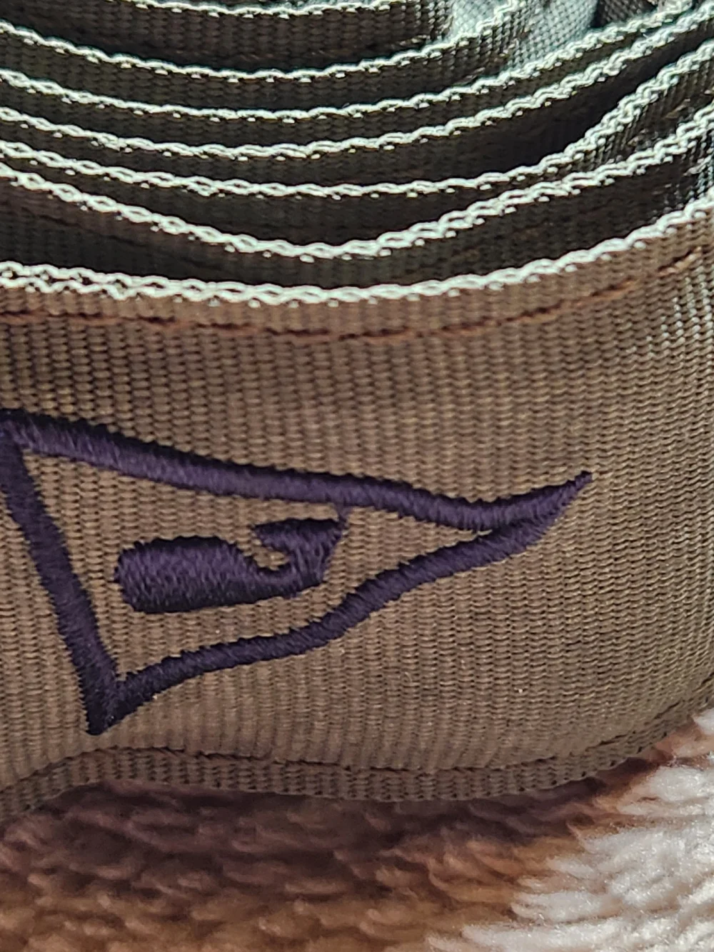Olive Green Tactical Belt with Navy Embroidered Logo Vinyard Vines 2XL